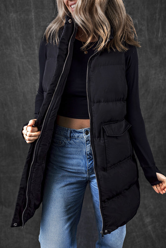 Francesca – Women's Longline Windproof Puffer Vest