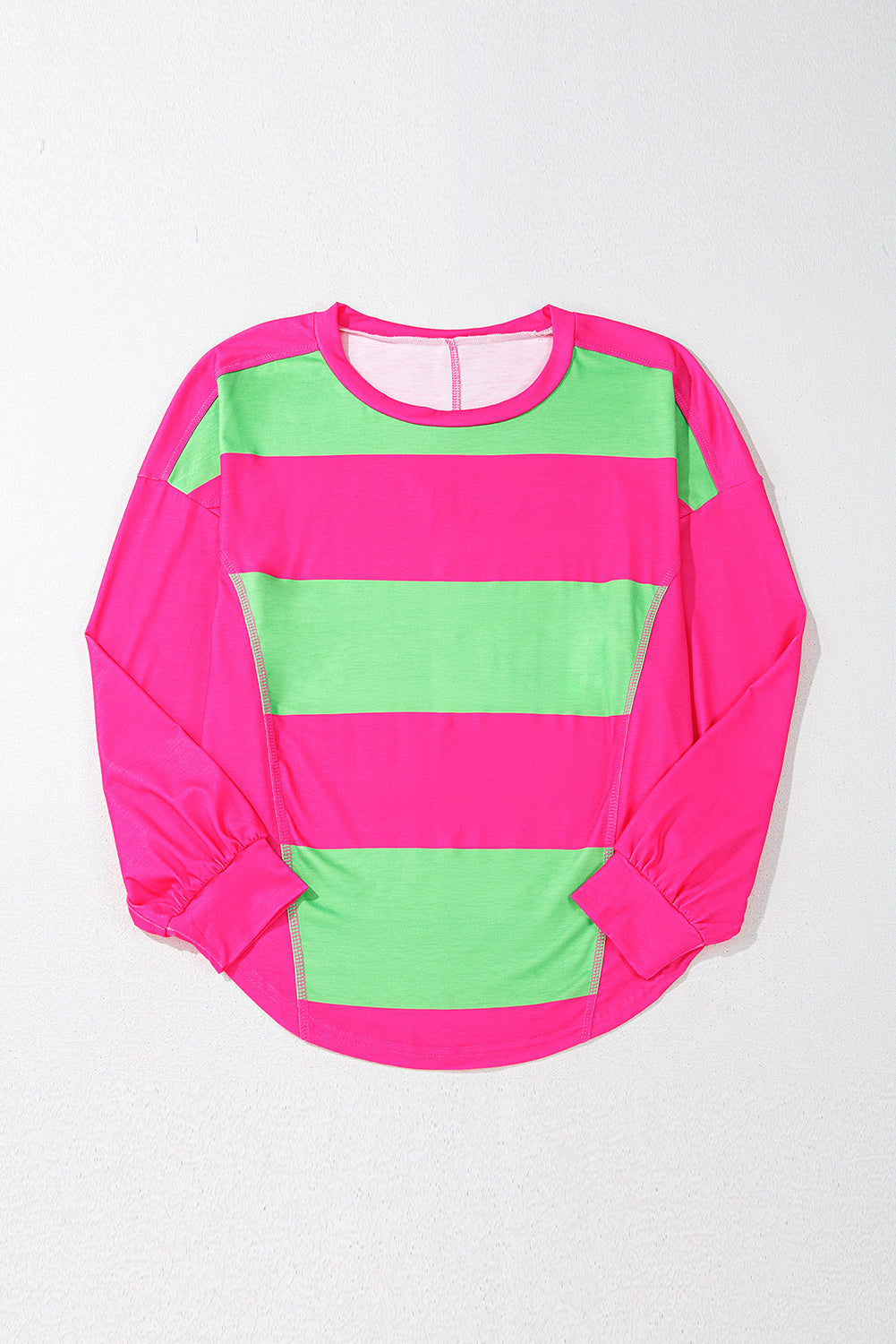 Harmony – Colorblock Striped Drop Shoulder Top