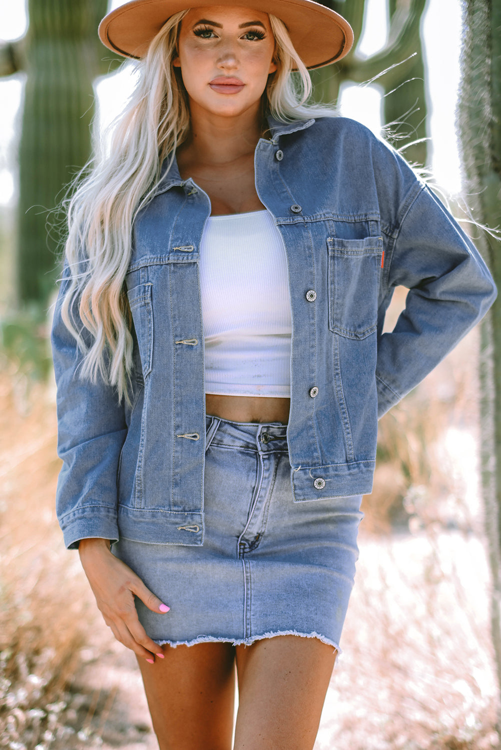Daniela – Autumn Lapel Denim Jacket