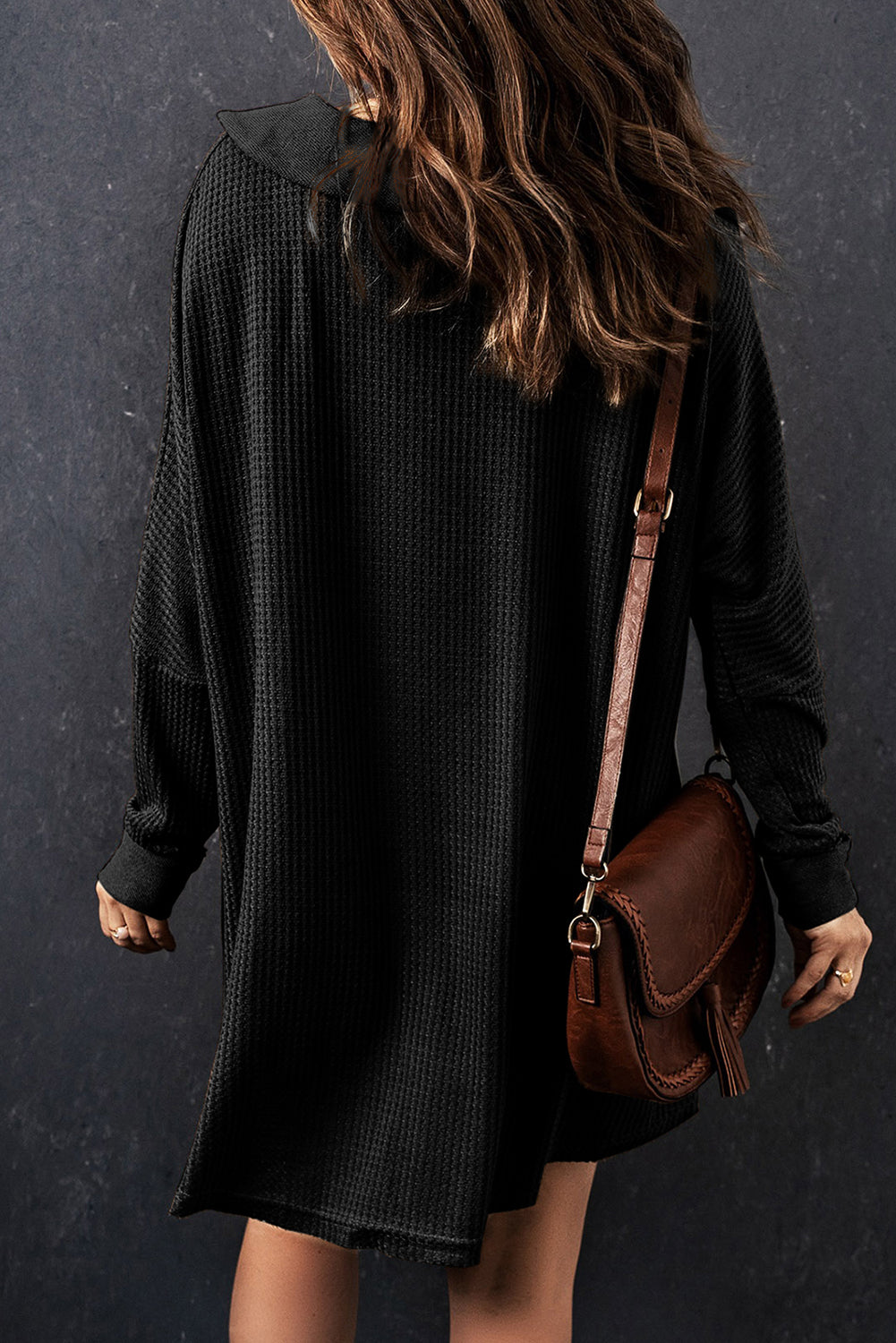 Kailani – Waffle Knit Long Sleeve Buttoned Top