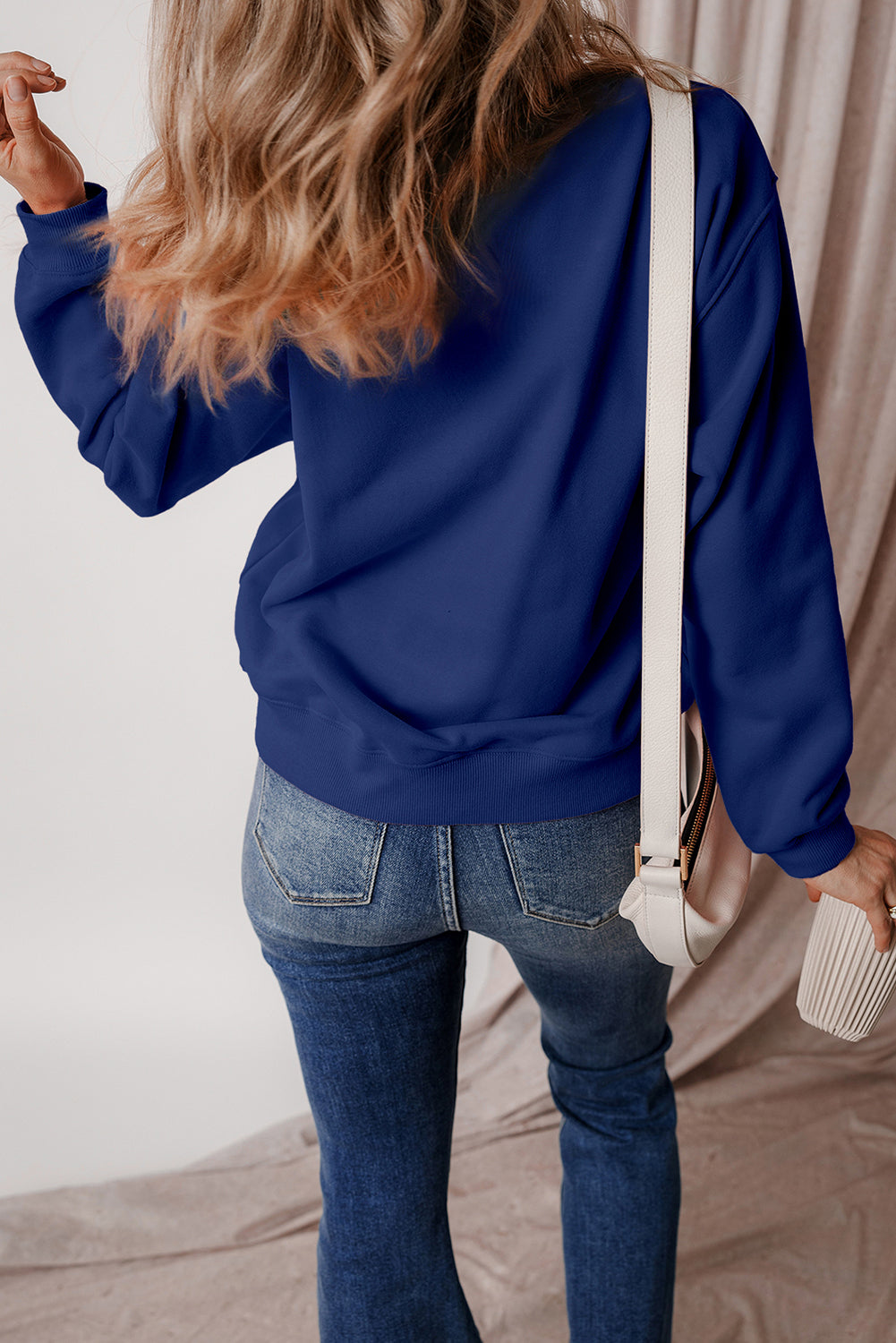 Logan – Women's Fleece Lined Burgundy Terry Sweatshirt