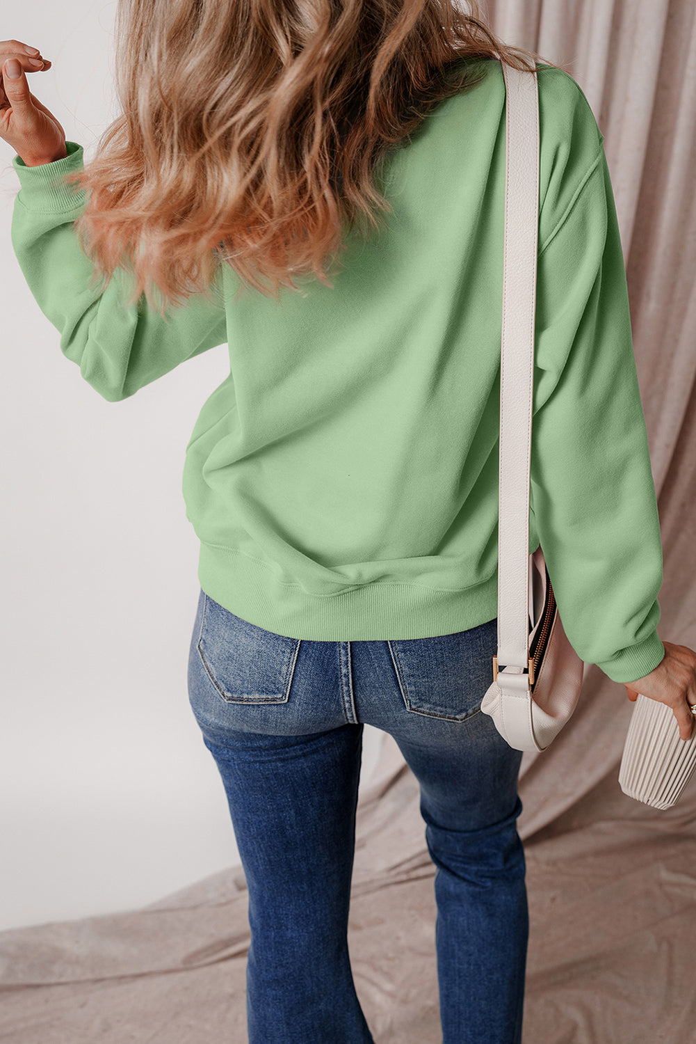 Logan – Women's Fleece Lined Burgundy Terry Sweatshirt