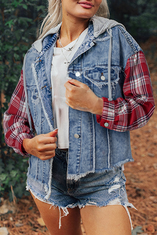 Lila – Beau Blue Hooded Denim Jacket