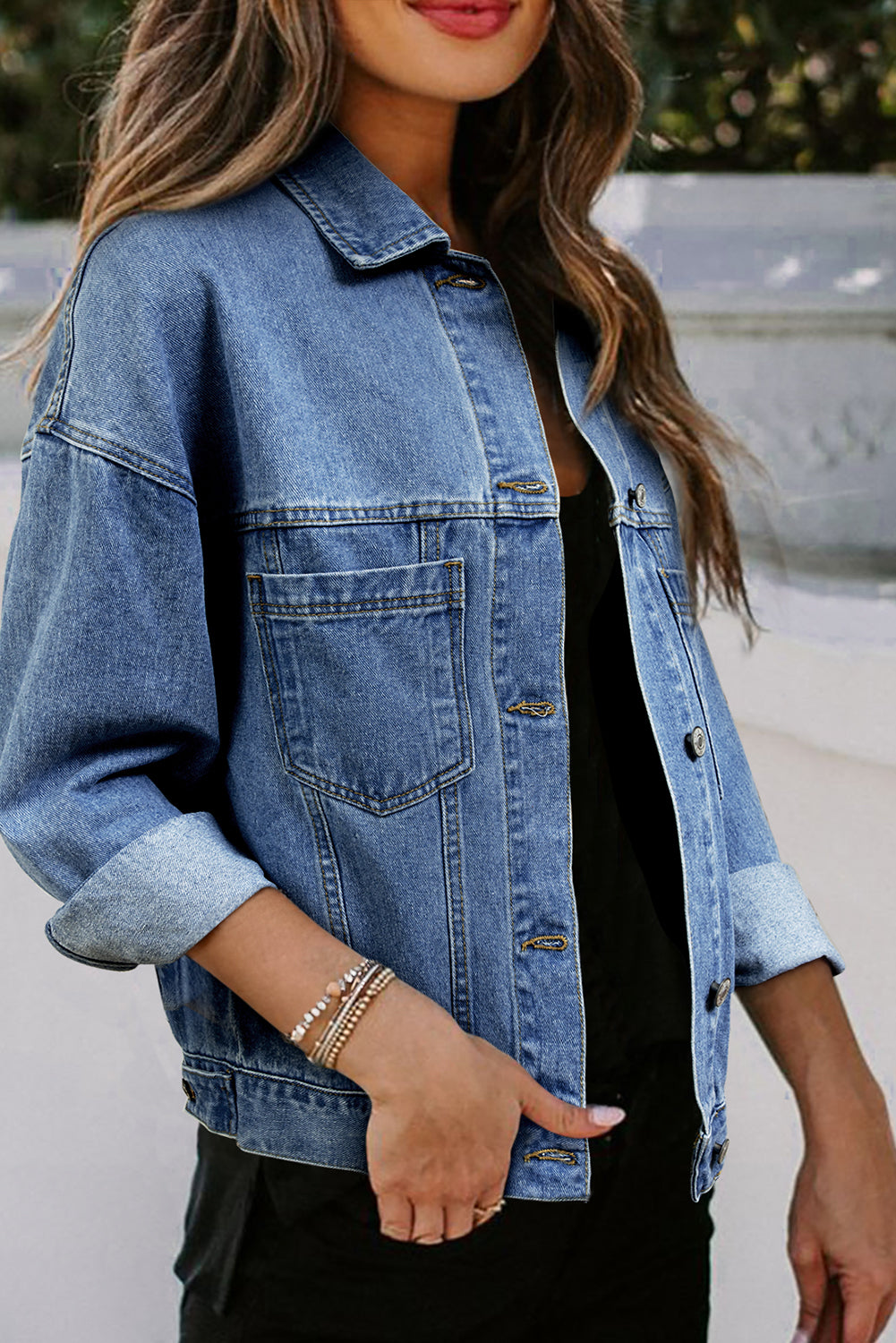 Daniela – Autumn Lapel Denim Jacket