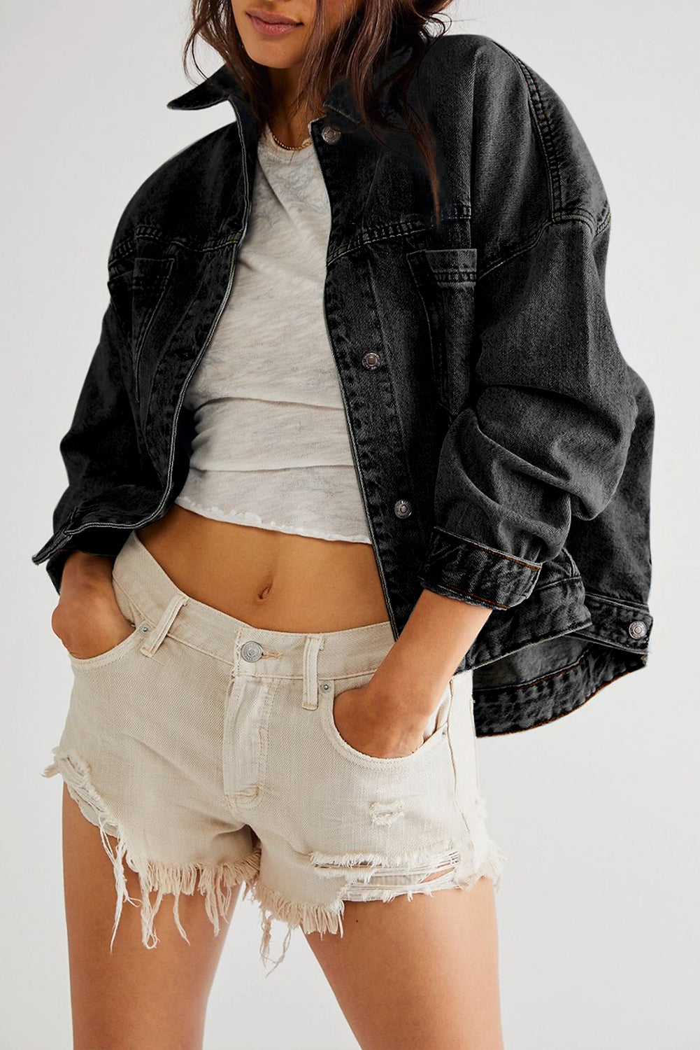 Daniela – Autumn Lapel Denim Jacket