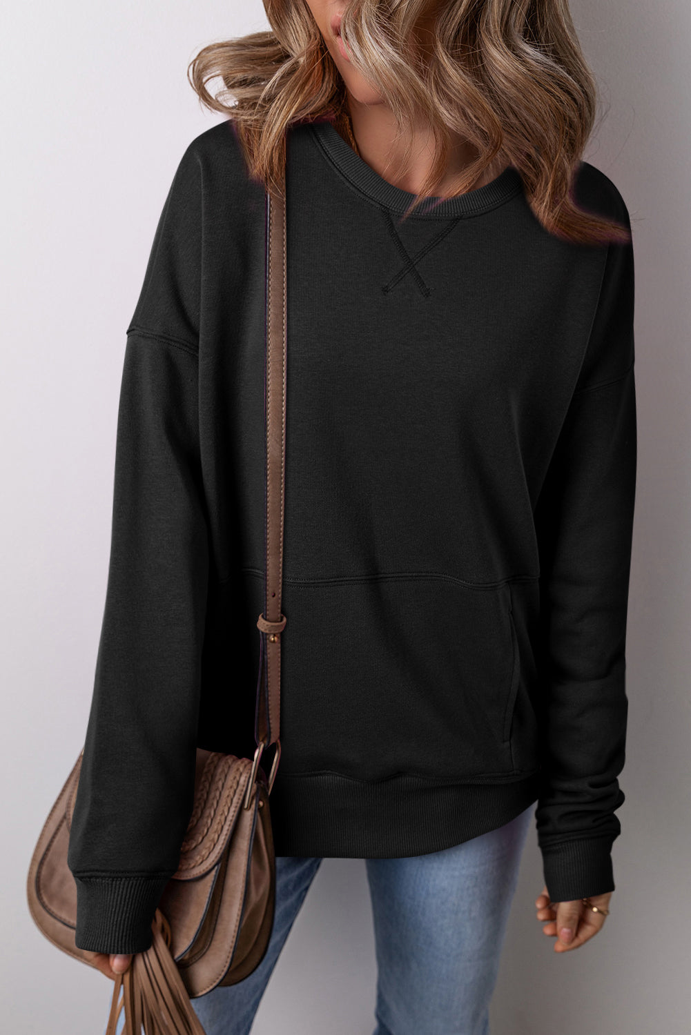 Fatima – Pocketed Drop Shoulder Sweatshirt