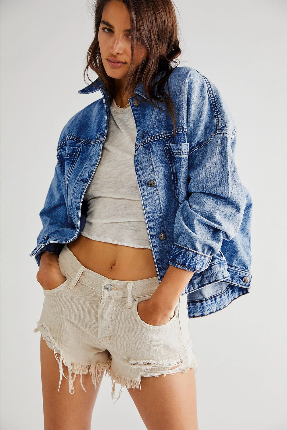 Daniela – Autumn Lapel Denim Jacket