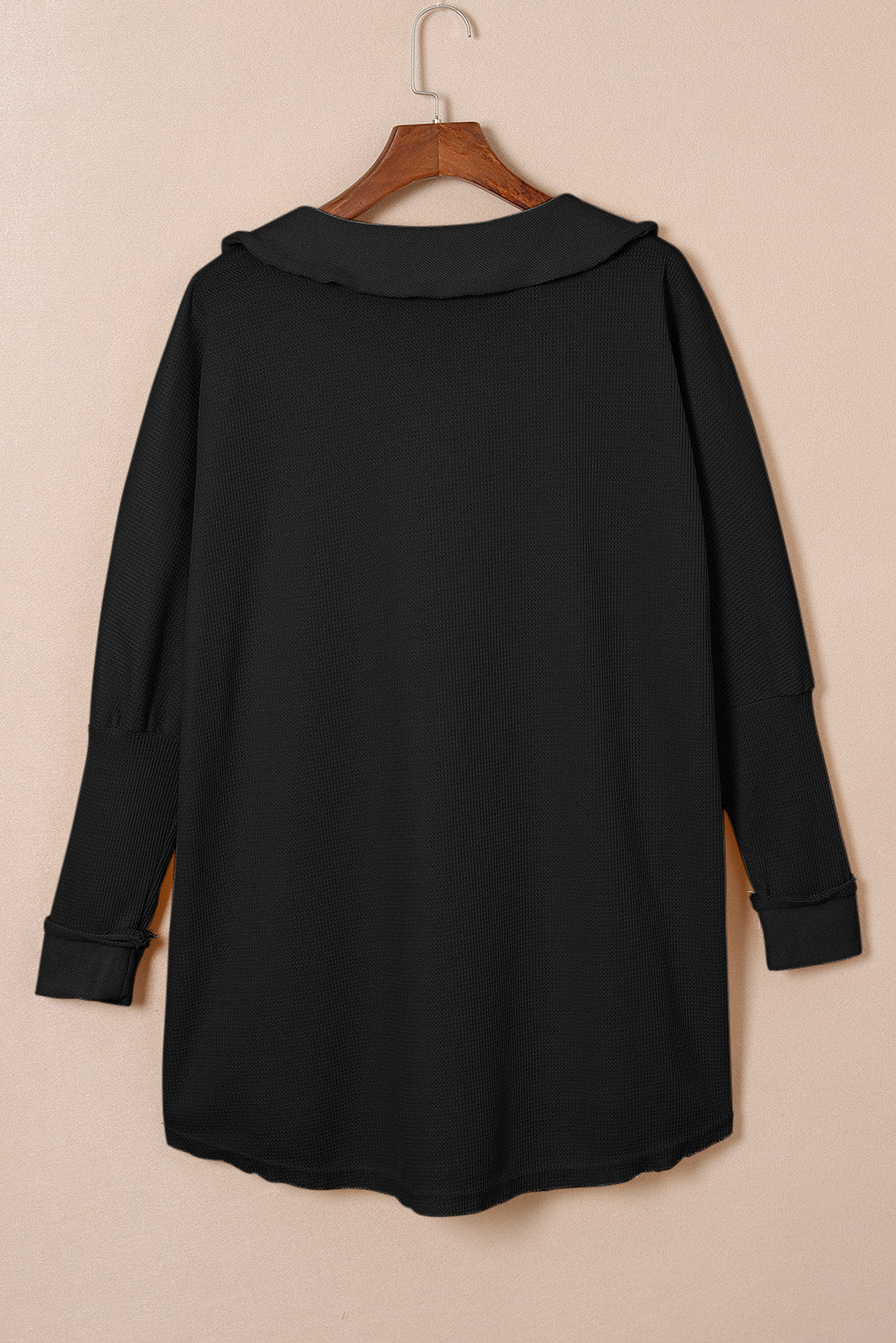 Kailani – Waffle Knit Long Sleeve Buttoned Top