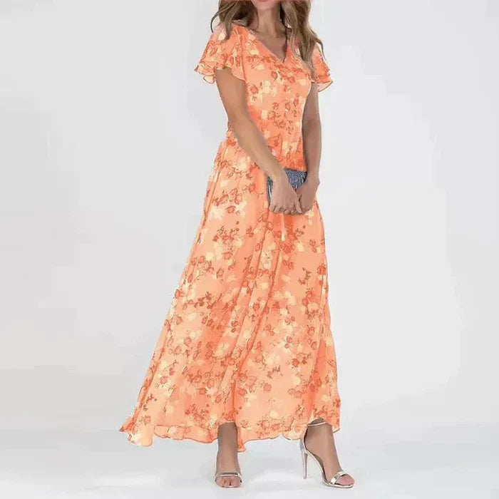 Victoria - Vibrant Floral Summer Maxi Dress