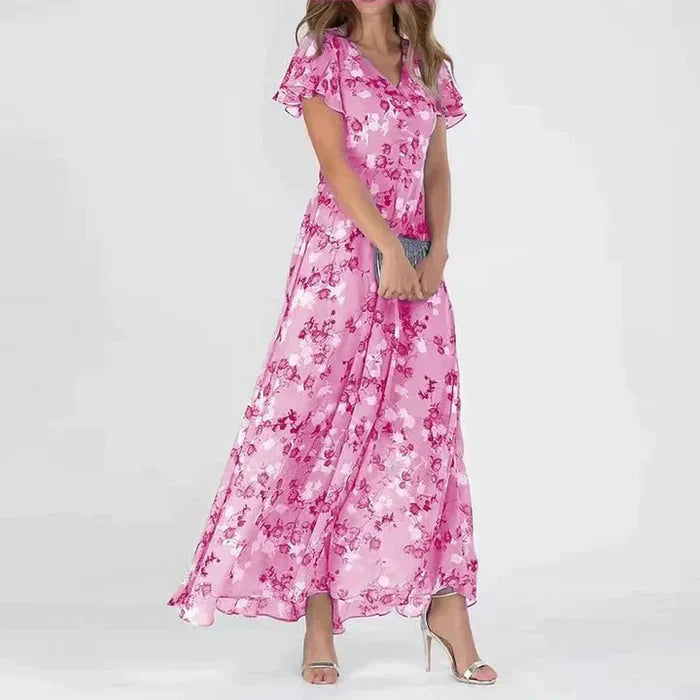 Victoria - Vibrant Floral Summer Maxi Dress